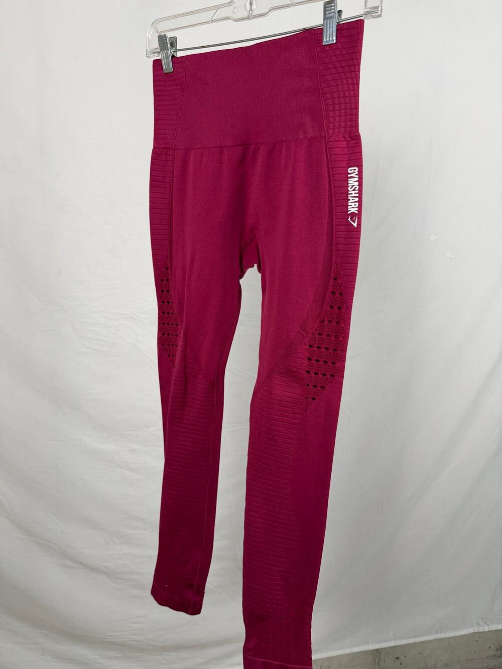 Gymshark Burgundy Maroon Vital Seamless Athletic Leggings High-Waisted S 25"